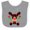 Heather and White, variant on Inktastic Cute Flannel Reindeer with Christmas Bulbs and Snowflakes Boys or Girls Baby Bib