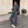 thumbnail image 6 of SUNBS 2 Piece Outfit for Women Lounge Sets Oversized Hoodie Wide Leg Pants Casual Fall Loungewear Sweatsuit, 6 of 9