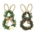 thumbnail image 4 of Artificial Easter Wreath For Front Door, Bunny Wreath With Bow Eggs And Flowers For Wall Window Easter Decorations, Grapevine Rabbit Wreath For Spring Easter Festival Atmosphere,, 4 of 5