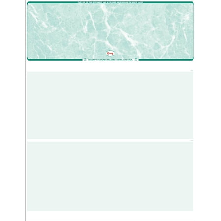 Blank Check Stock - Broadway Computer Checks - 250 Blank Computer Check Stock - Check on Top - Cheap Checks - Teal