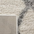 thumbnail image 5 of SAFAVIEH Berber Abel Geometric Shag Area Rug, Ivory/Gray, 6'7" x 6'7" Round, 5 of 9