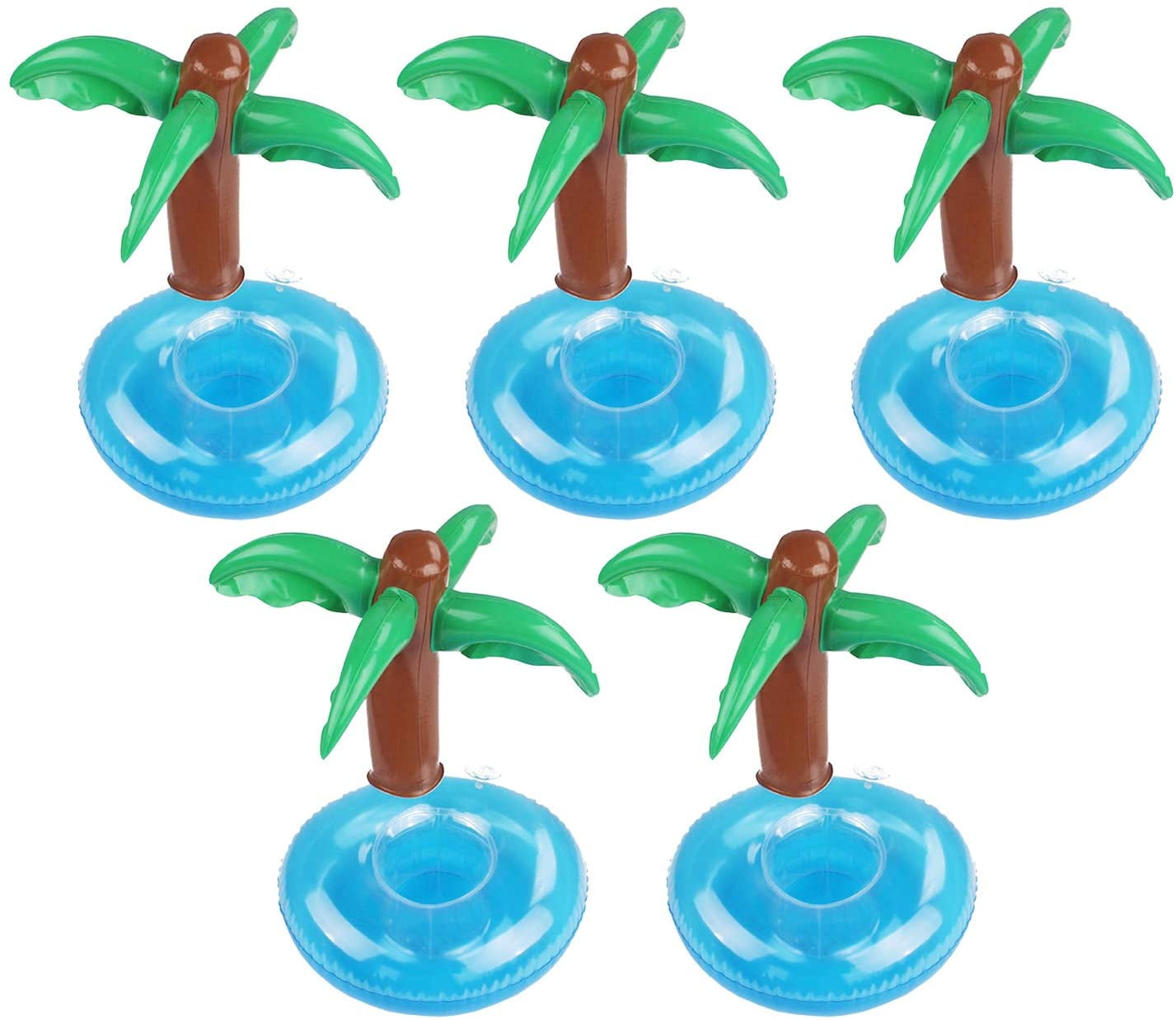 Eutuxia Inflatable Drink Holder, Set of 5, Floating Pool Drink Holders, Have More Fun with Fun