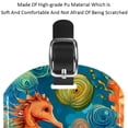 thumbnail image 4 of Square 2Pack PU Leather Seahorse Cruise Luggage Tag with Privacy Cover and Name ID Tag for Travel Handbags Backpacks Luggage Tags, 4 of 6