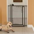 thumbnail image 1 of Tall One-Touch Metal Mesh Pet Gate In Black, 1 of 2