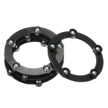 2" Rotating Swivel Stand with Steel Ball Bearings Annular Lazy Susan Base Turntable 0.06x1.57" Black Pack of 4