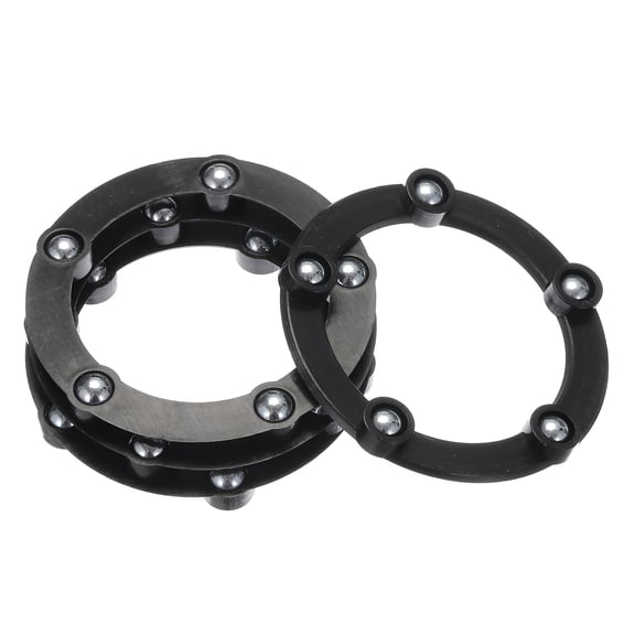 Uxcell 2" Rotating Swivel Stand with Steel Ball Lazy Susan 0.06x1.57" Black 4Pcs
