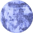 thumbnail image 1 of Ahgly Company Indoor Round Abstract Blue Modern Area Rugs, 3' Round, 1 of 4
