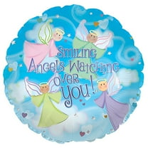 17 inch Smiling Angels Watch CTI Foil Mylar Balloon - Party Supplies Decorations