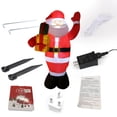 thumbnail image 6 of Homore Christmas Inflatables Santa Claus Outdoor Yard Decorations, Christmas Blow Up Santa Claus with LED Lights, Xmas Kids Gift, 6 of 12