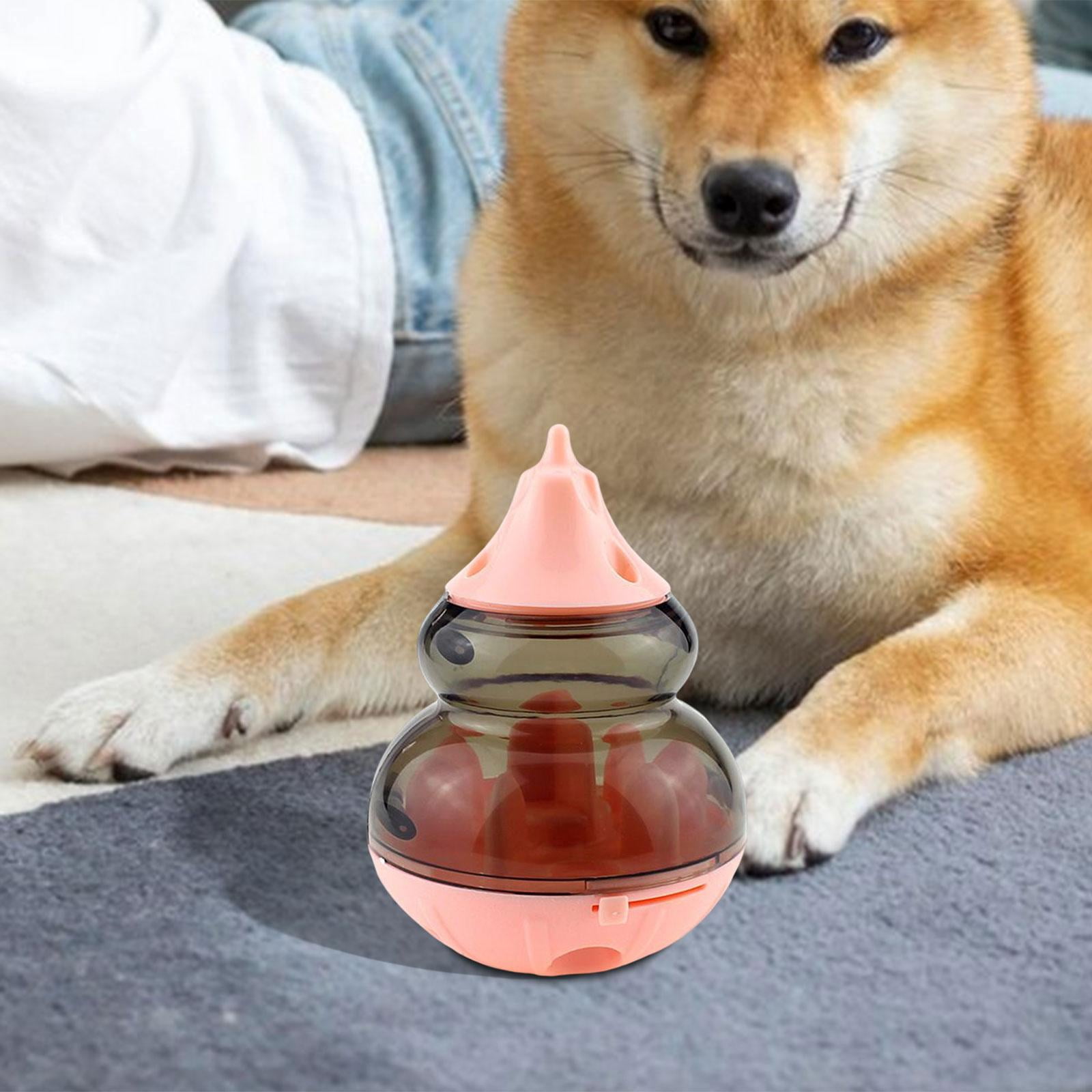 Dog Tumbler Leaking Food Toy Dog Puzzle Toy Feeder Toys for Fun Feeding Pets Pink