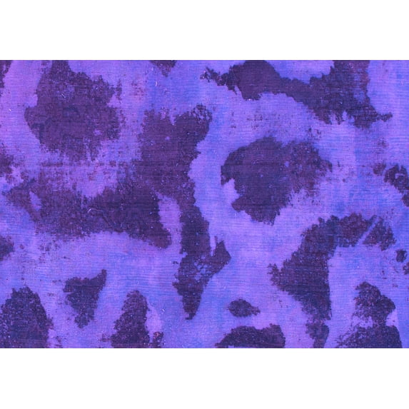 Ahgly Company Indoor Rectangle Abstract Purple Modern Area Rugs, 7' x 9'