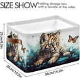 thumbnail image 4 of Cute Cats Storage Basket with Handles Collapsible Storage Bins Canvas Fabric Storage Organizer for Shelves Closet Bedroom Living Room 2Pack Decor Gifts, 4 of 7