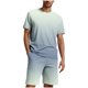 thumbnail image 1 of Blusa de Manga Corta Cuello Redondo Impresión Deportiva Camisa de Ajuste Delgado Poliéster Elástico Cintura Superior para los Hombres, Blusa Casual para el Uso Diario de Verano, 1 of 1