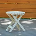 thumbnail image 6 of Pemberly Row Adirondack Round Cedar Wood Foldable Side Table in White, 6 of 7
