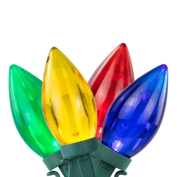 Northlight LED C9 Christmas Lights - Multi-color - 16' Green Wire - 25ct