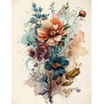 thumbnail image 2 of Tranquil Garden - Floral Watercolor Canvas Wall Art, 2 of 2