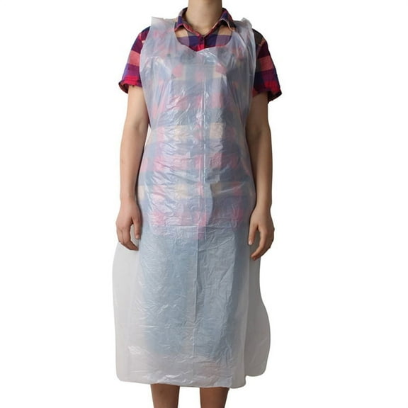 10 Pcs Disposable Aprons,Transparent PE Waterproof Apron for Painting Party, Cooking, Housework, Picnic etc