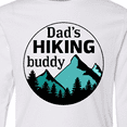 thumbnail image 4 of Inktastic Dad's Hiking Buddy with Mountains and Trees Long Sleeve Youth T-Shirt, 4 of 5