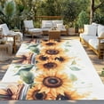 thumbnail image 3 of Fsddascl Summer Floral Outdoor Rug for Patio/Deck/Porch, Non-Slip Large Area Rug 4 x 6 Ft, Spring Retro Watercolor Sunflowers Bow Vase Indoor Outdoor Rugs Washable Area Rugs, Camping Rug Carpet, 3 of 5