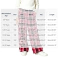 thumbnail image 3 of SERTGUTR Girls Plaid Fleece Wide Leg Pants, Elastic High Waist Loose Fit Trousers, Side Pocket Warm Home Pants, Winter Everyday Comfortable Bottoms, 3 of 5