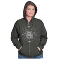 thumbnail image 4 of Spirit Animal Honeybee Symbolic Zip Hoodie Sweatshirt Women Brisco Brands S, 4 of 6
