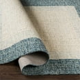 thumbnail image 6 of Surya Elena 96x120" Hand Tufted Rectangle Modern Wool Rug in Teal Blue/Cream, 6 of 6