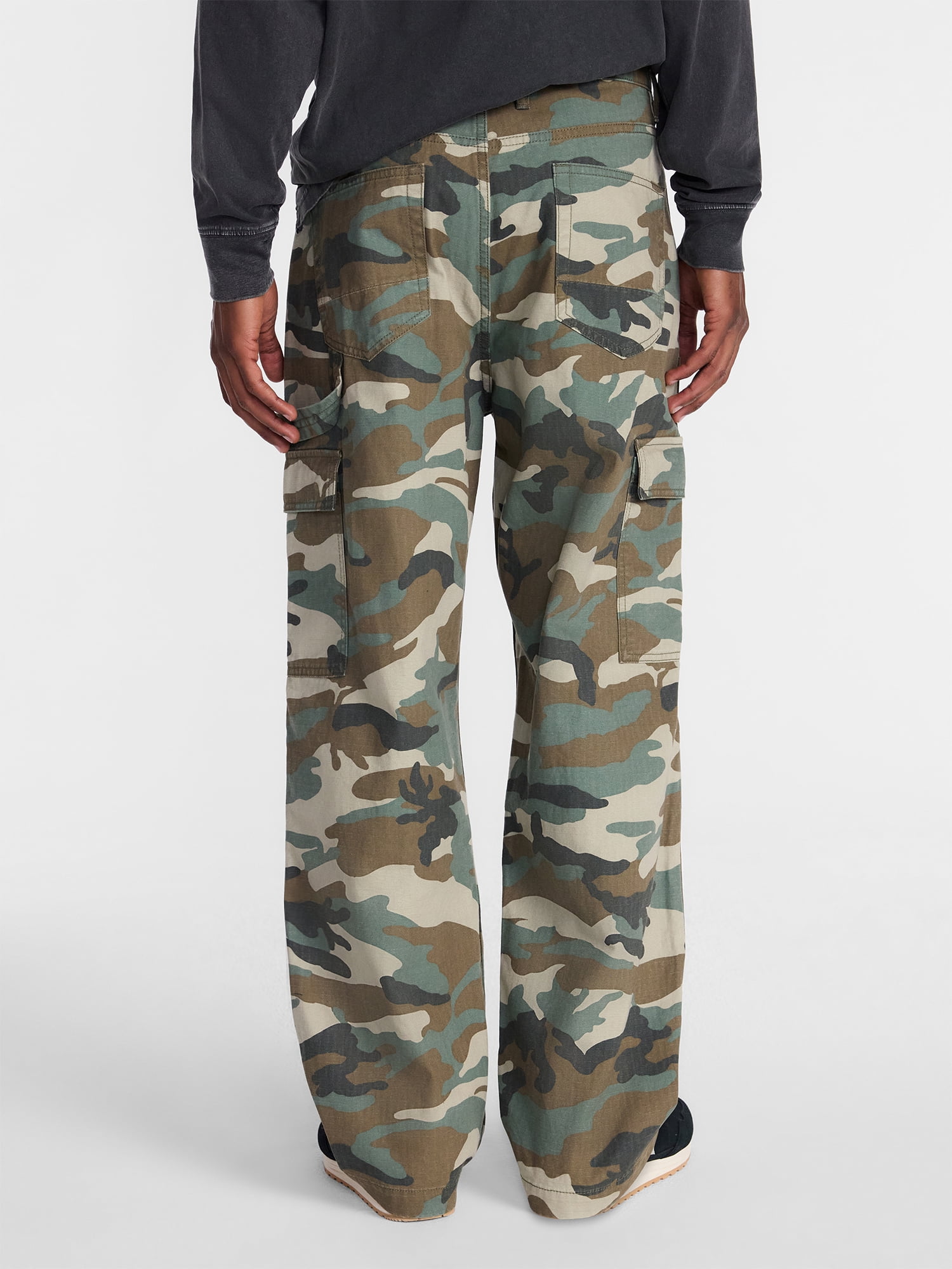 No Boundaries 100% Cotton Loose Fit Carpenter Pants, Men's Sizes 28-44