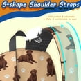 thumbnail image 5 of Labrador Retriever and Dog Paw Print 17" School Backpacks for Teens,Waterproof Oxford Fabric,S-Shape Padded Straps for School,Travel,Hiking,Camping, 5 of 6