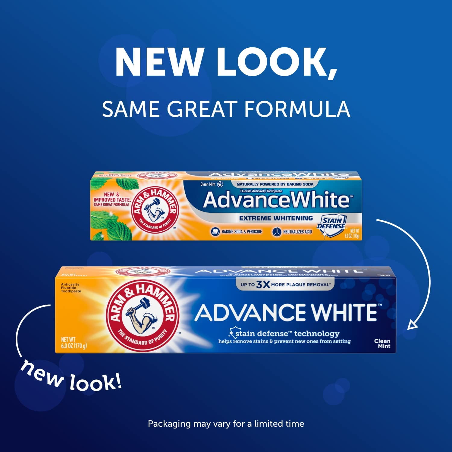 Arm & Hammer Advance White Extreme Whitening Toothpaste Clean Mint - 6 Oz- Pack Of 4