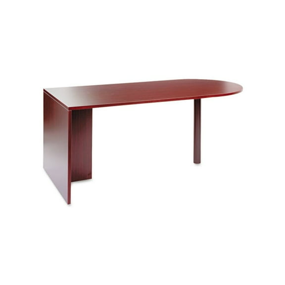 Alera Valencia Series D-Top Desk, 71" x 35.5" x 29.63", Mahogany