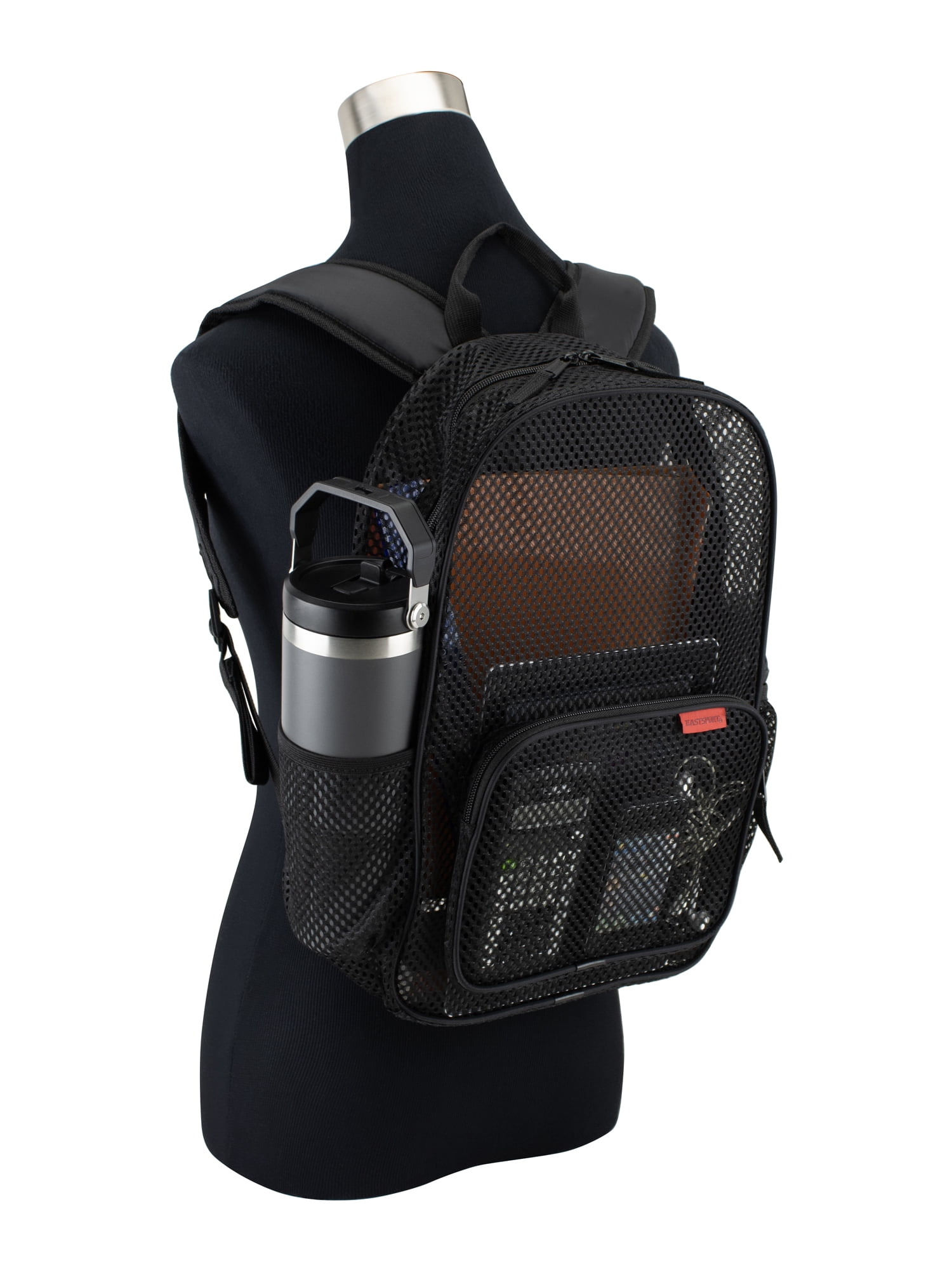Eastsport Unisex 16" Success Mesh Backpack, Black