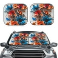 thumbnail image 2 of Yiaed 3D Butterfly Print Car Front Windshield Sun Shade,Foldable Anti-UV Car Sunshade for Front Window for Most Vehicles-Large, 2 of 5