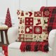 thumbnail image 4 of Wmhnj Funda de almohada con estampado de medias de rbol de Navidad, 45 x 45 cm, lino, funda de cojn para sof, borde decorativo, almohada de cintura, 4 of 9