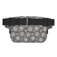 thumbnail image 3 of Lafuoo Sparkling Snowflakes Pattern Square Double Layer Waist Bag, Adjustable Buckle Bag Accessories for Men and Women-One Size, 3 of 7