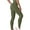 Army Green, variant on Chiclily Womens High Waist Leggings, 24" Inseam, Ankle Workout Yoga Pnats with Back Pockets, Blue, Size L