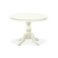 thumbnail image 3 of East West Furniture HBIP5-LWH-C 5 Piece Dining Room Table Set - Linen White Small Dining Table and 4 Linen White Chairs for Dining Room with Slatted Back - Linen White Finish, 3 of 6