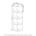 thumbnail image 2 of Librería Furinno Pasir con 4 niveles, esquina, estante abierto, color blanco, 2 of 7