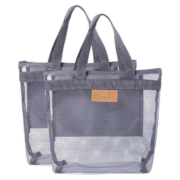 Portable Shower Caddy Mesh Toiletries Organizer Bag for College Dorm Beach Travel and Camping with Zipper - Versatile Cosmetic Bag Ideal for Bathing