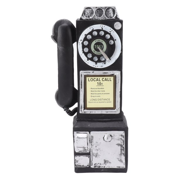 Modelo de teléfono decorativo zhenshenaoxiaoao clásico de resina negro