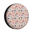 thumbnail image 1 of Fotbe Paris Funda de Llanta de Repuesto con Estampado, Engrosada, Ajuste Universal para Jeep, Remolque, RV, SUV, Camión-14 inch, 1 of 6