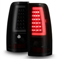 AKKON - For 99-06 GMC Sierra / 99-02 Chevy Silverado Pick Up Truck Black Smoked Lens LED Tube Tail Brake Lights Lamp