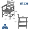 thumbnail image 6 of FOOWIN HDPE Outdoor Patio Dining Chair Set of 2, Outdoor Dining Chairs, Grey, 6 of 6