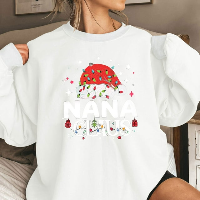 Aqestyerly Haut de Noël pour Femme Mode Femme T-Shirt à Manches Longues à Col Rond Imprimé Blouse Ample Hauts