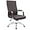 Brown, variant on SEEKOL Ribbed Office Desk Mid Back Computer Chair Height Adjustable Conference Executive Task Swivel PU Leather Grey