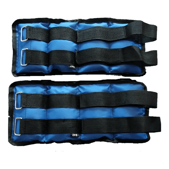 Pesas Fitness Par De Polainas Tobillos Una 3kg Cada 1 par Malubero, Azul