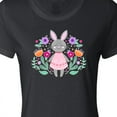 thumbnail image 4 of Inktastic Easter Scandinavian Bunny with Flowers Women's T-Shirt, 4 of 5
