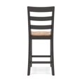 thumbnail image 3 of Benjara BM328079 Gasy Counter Height Chair - Dark Brown - Contoured Seat - 24 in. - Set of 2, 3 of 5