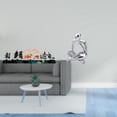 thumbnail image 2 of Escultura de pared estilo boho con flores de metal. Arte de pared decorativo. Figura abstracta de un lector. Estatua de resina de un pensador, ideal p, 2 of 8