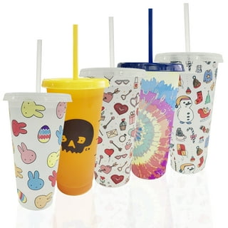 Gogo's “ 12 Oz Kids Tumbler Set 5 Pack “ Plastic Kids Cups With Straws And  Lids