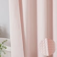 thumbnail image 7 of OVZME Pink Blush Extra Long Waffle Textured Cloth Shower Curtain - 96 inch Long Hotel Luxury Heavy Duty Soft Fabric Shower Curtains for Bathroom, 72"Wx96"H, Blush Pink, 7 of 7